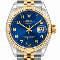 Rolex Datejust 36MM 16233 Two-Tone Blue Dial Watch
